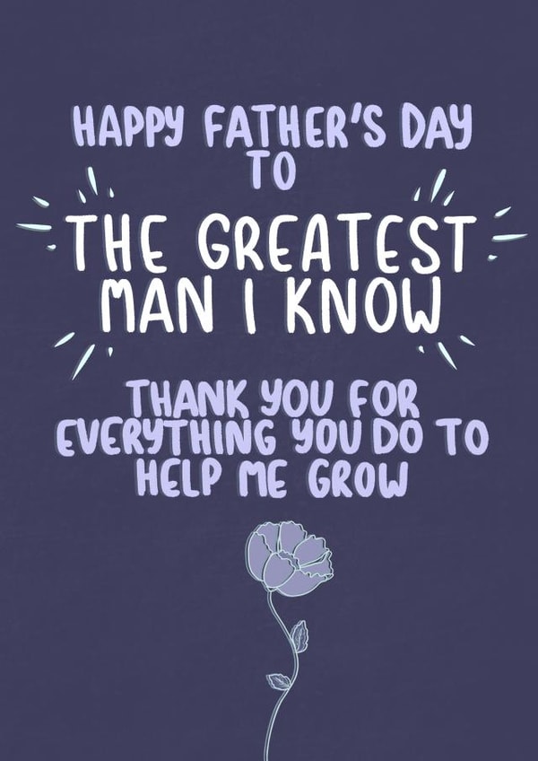 Greatest Man Fathers Day card created by Esther the Sketcher