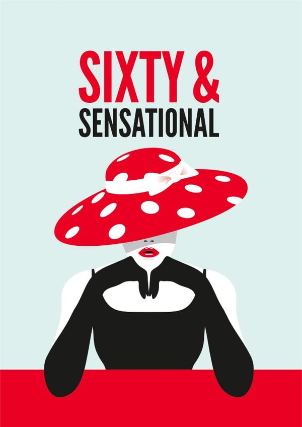 60th Birthday Card for a Glamorous Lady created by Diva Doodle Designs