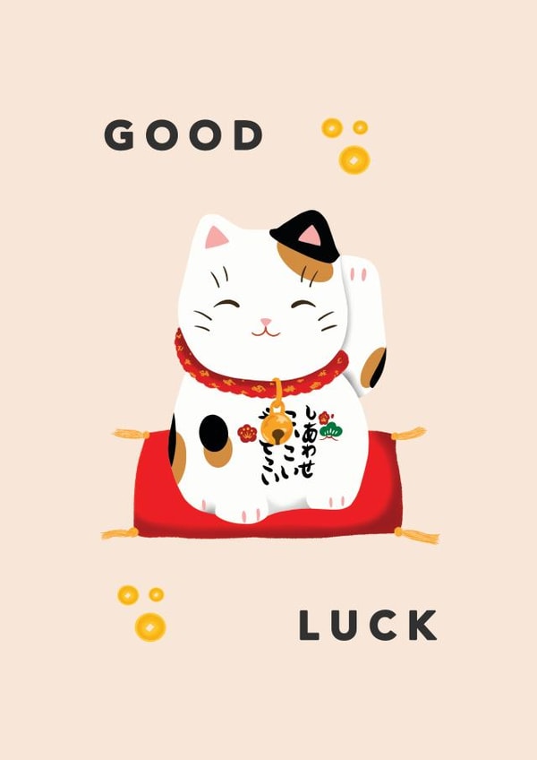 Lucky Cat Card created by @TheGrafixCat