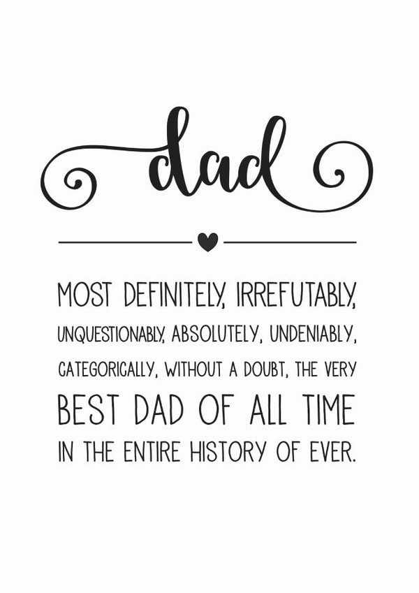 Irrefutably best dad ever fathers day card created by Cloud 9 Design