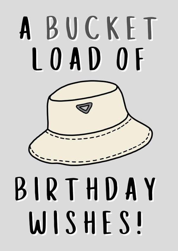 Bucket of birthday wishes card created by Keepseyshop