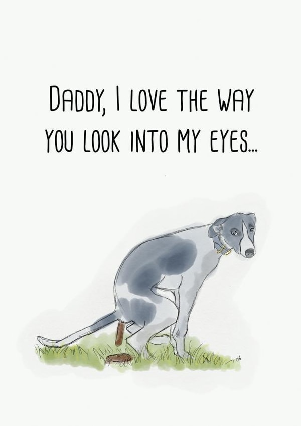 Fathers day card For the Whippet Dad. created by Olli Wilson