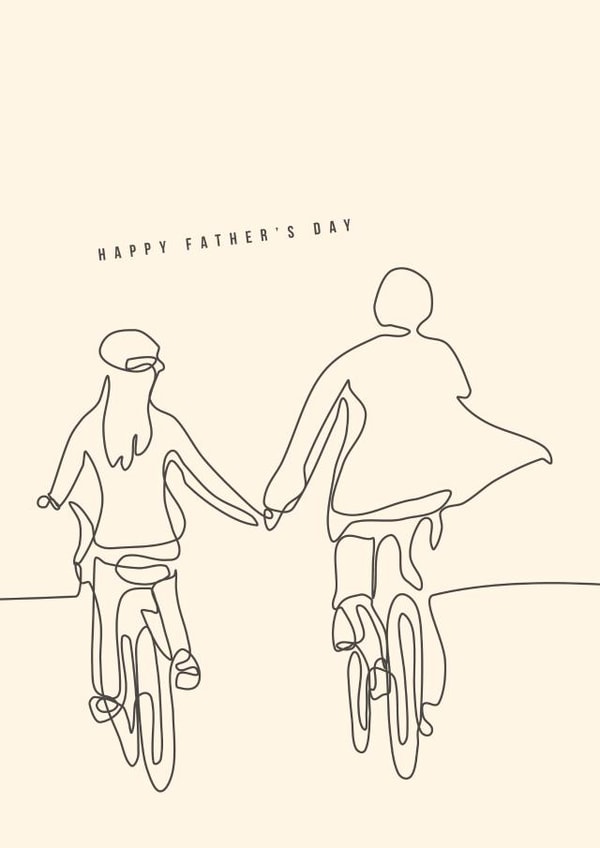 Happy Father's Day cycling card from daughter created by The Sunday Cyclist