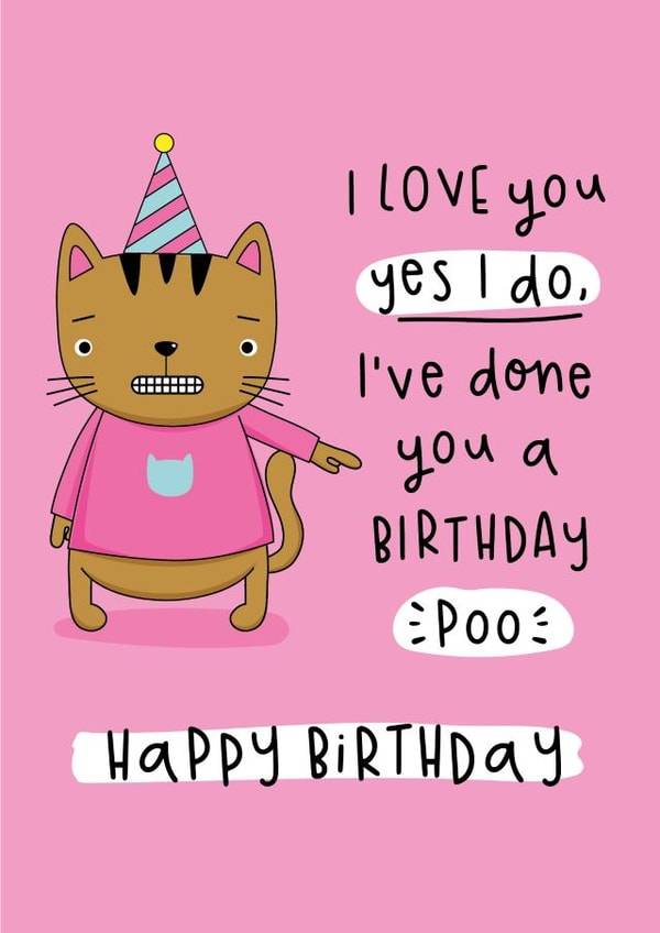 Cheeky Birthday Gift from the Cat created by Nicollette West