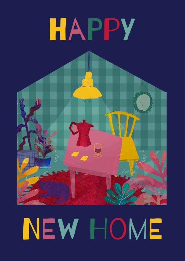 Modern Arty New Home Card - Kitchen - Happy New Home created by Kamilya Panina