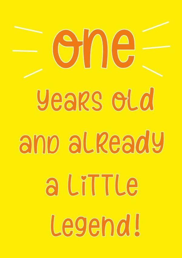 Little Legend First Birthday Card created by Whipper Snapper Card Co.