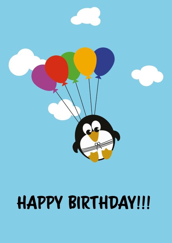 Cute birthday Penguin created by Maria McGregor