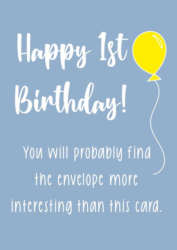 Cute / cheeky 1st Birthday Card created by Whipper Snapper Card Co.