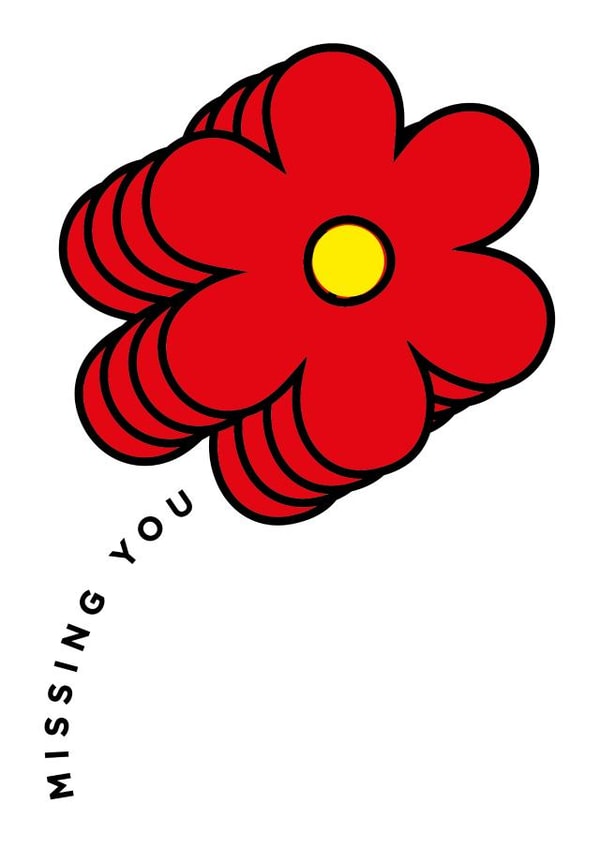 Missing You Greeting Card created by One Girl Studios