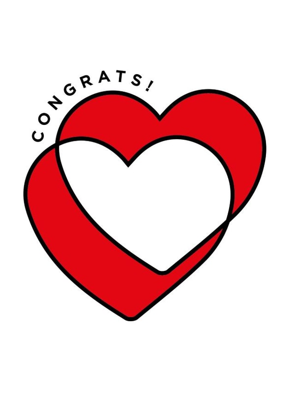 Red Heart Congrats Card created by One Girl Studios