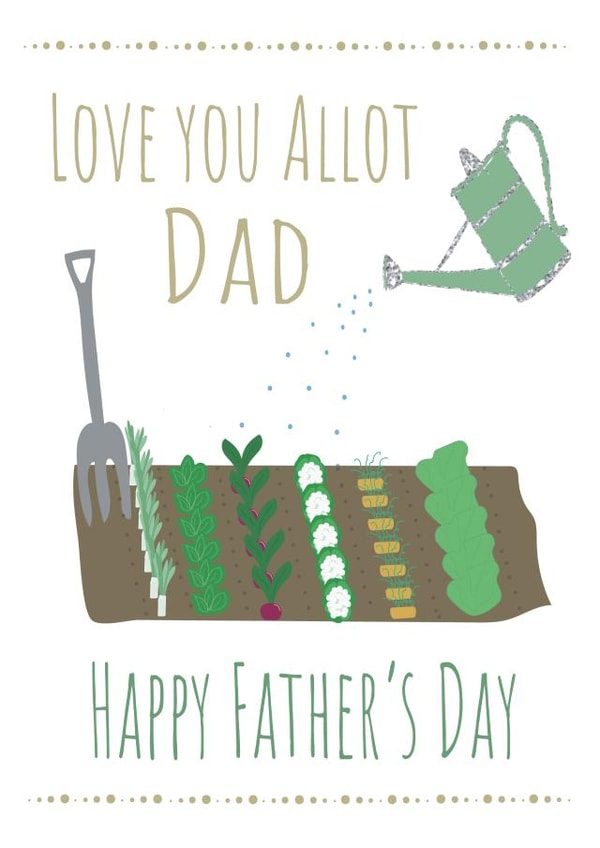 Allotment gardener Father's Day card created by Missycards