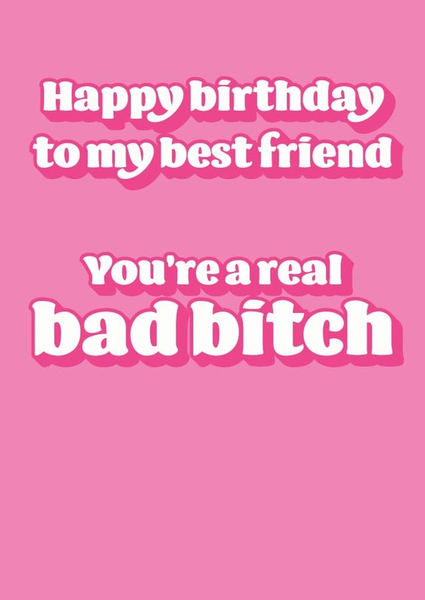 Bad Bitch Birthday Card created by EJF Illustration