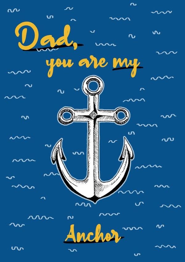 Anchor fisherman at sea card created by Jasmine Violet
