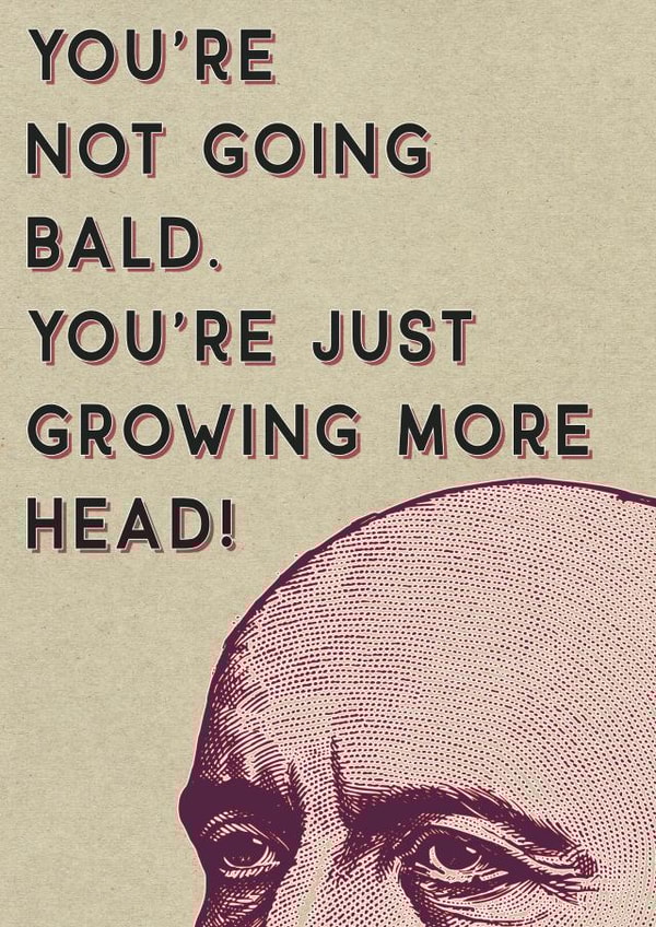 Not bald, Growing more head created by Krap Kards
