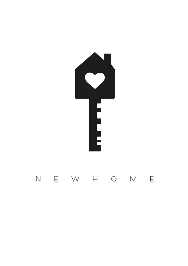 Modern New Home Card - Key - New Home created by Kennedi Sue Creative