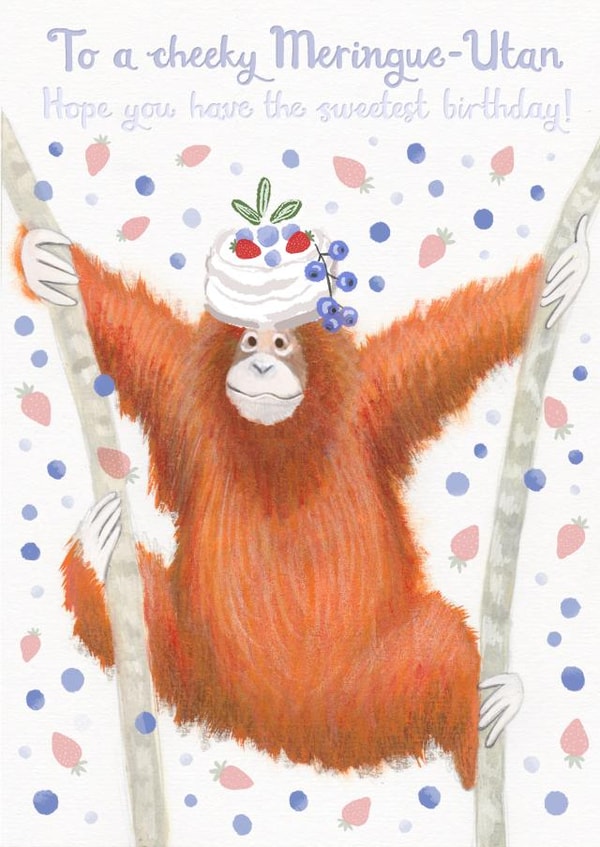 Cheeky Meringue-Utan Birthday Card created by Carina Roberts