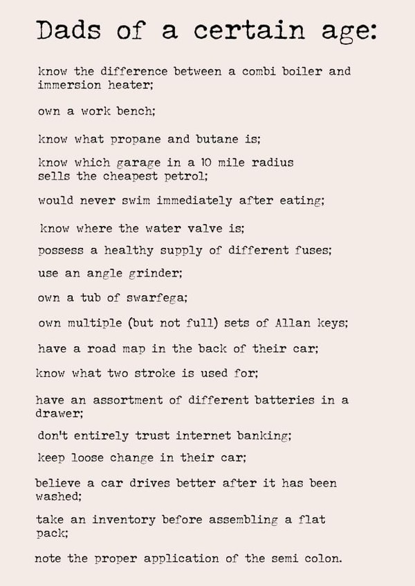 Does your Dad know or do this? created by Jeremy Ford