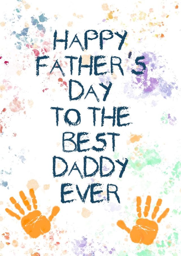 Handprint Father’s Day Card created by The Girl Next Draw Cards