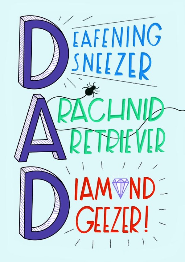 Diamond Geezer Dad Father's Day Card created by The Adorned Page