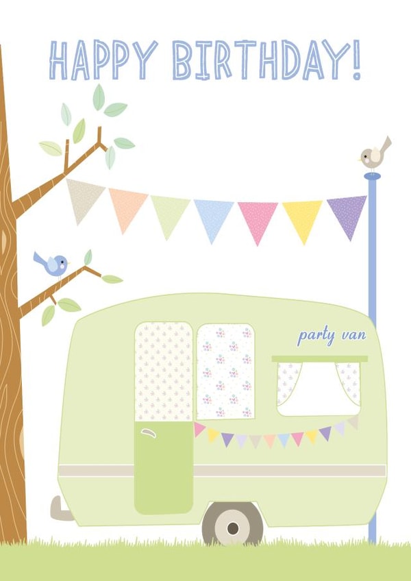 Party Van Caravan Birthday Card created by Wink Design - Michelle Roberts