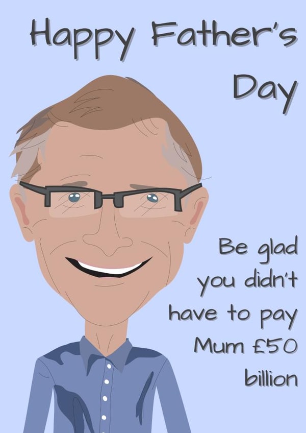 Bill Gates Father's Day Card created by The Happy Bee