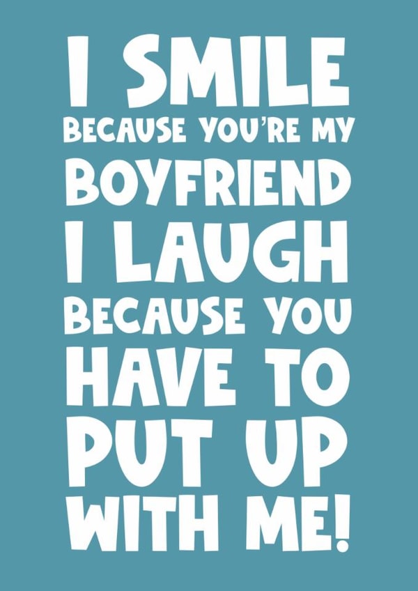 Funny happy birthday anniversary Valentine’s card for husband from wife created by Naomi Park