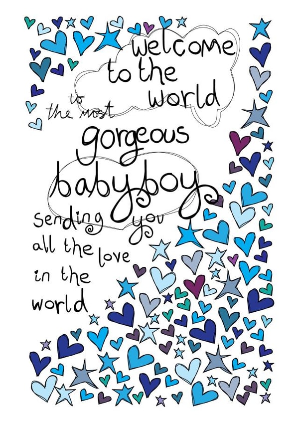Welcome To the World Baby Boy created by Paperlicious
