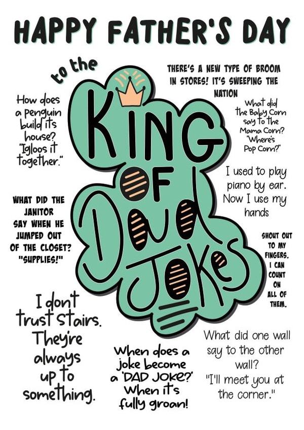 King of Dad Jokes - Father's Day Card created by Vee Creative Designs