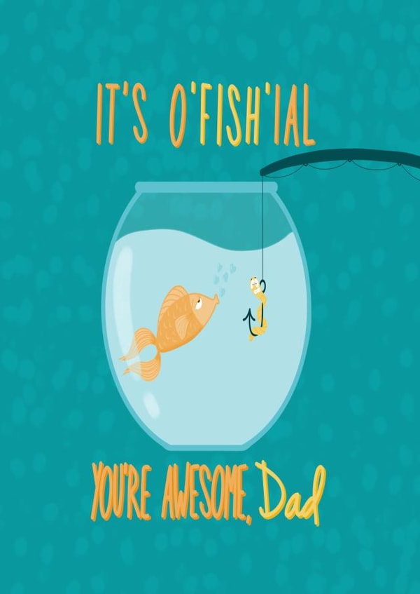 It's ofishial happy father's day card created by Spring of colors