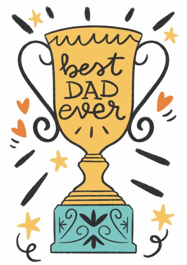 Best dad ever fathers day card created by Natalia Gonzalez