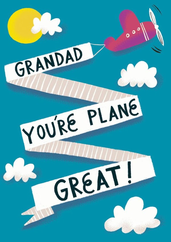 Grandad, You're Plane Great! created by @AimeeStevens.Design