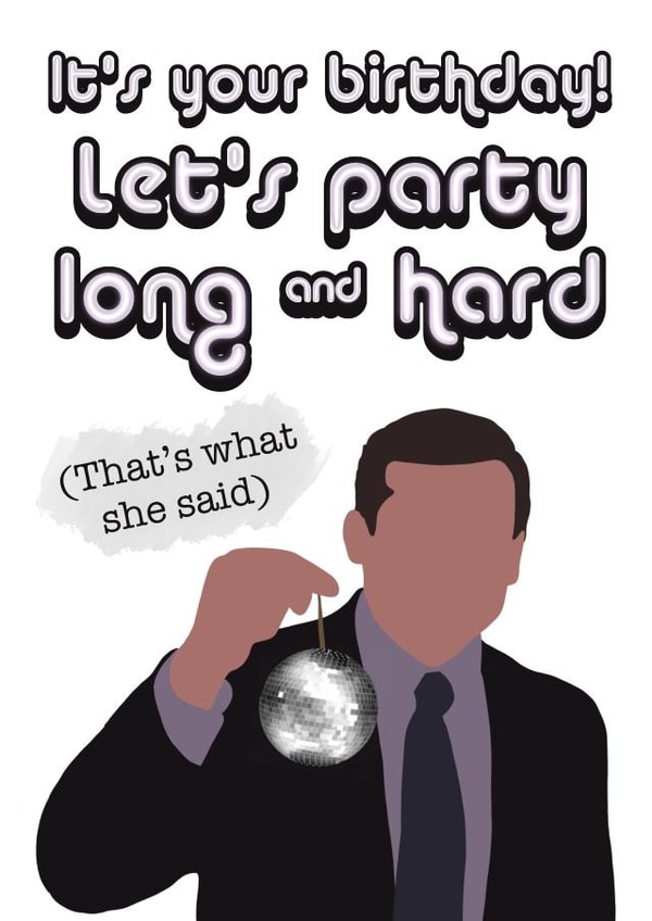 The Office US Cafe Disco Birthday Card 1000 created by Em’s Creations