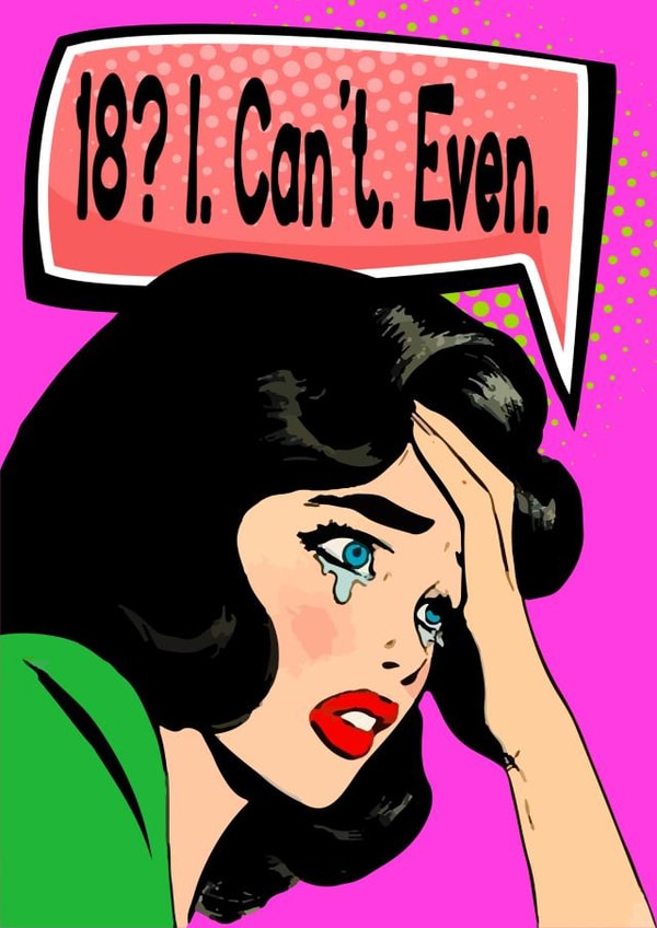 Funny vintage 18th Birthday Card created by CardandFast