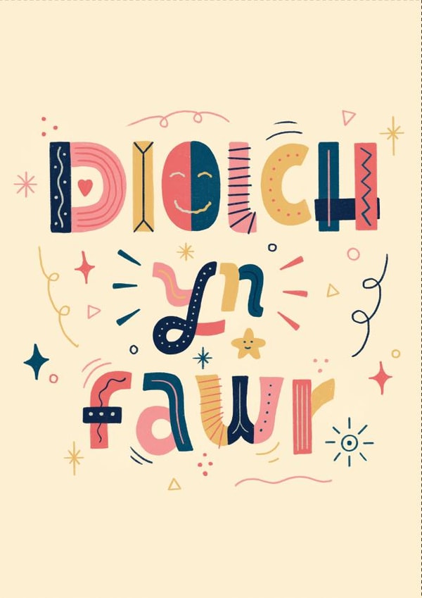 Welsh Thank You Card created by Lucy Llewellyn