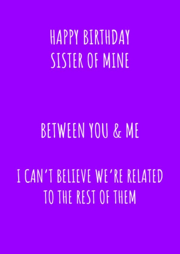 Happy Birthday Sister Card created by Jonesy Cards