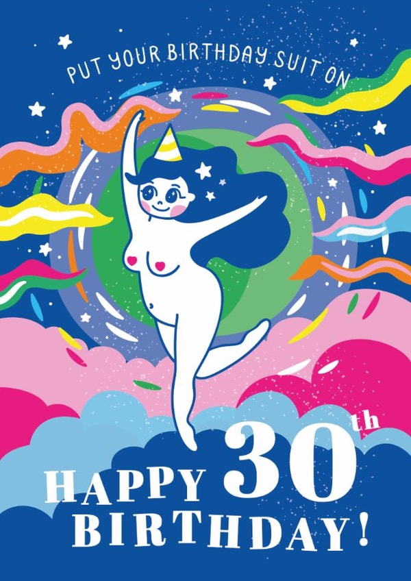 Happy 30th Birthday Cosmic Birthday Suit created by Creative Joy
