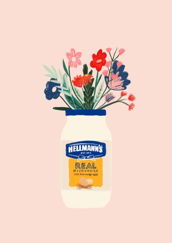 Mayonnaise  Flower Bouquet created by Alice Clarke
