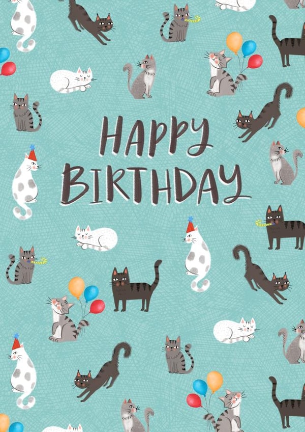 Happy Birthday Cat Card created by Dalia Clark Design