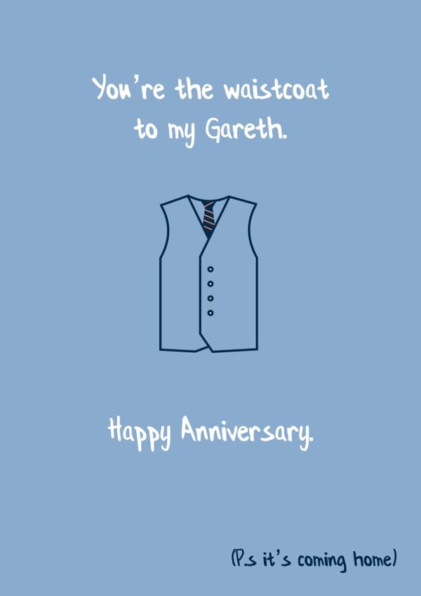 Gareth Southgate England Football Anniversary Card created by SayItWithSport