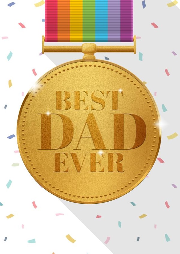 Best Dad Ever Medal - Father's Day Card created by Tigerlilly