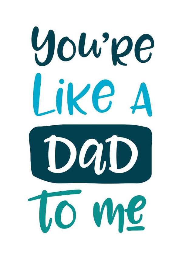 You're Like A Dad To Me Card created by Russet and Gray