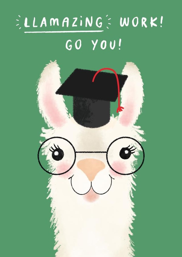 Llamazing Work! Graduation Card created by Studio Mads