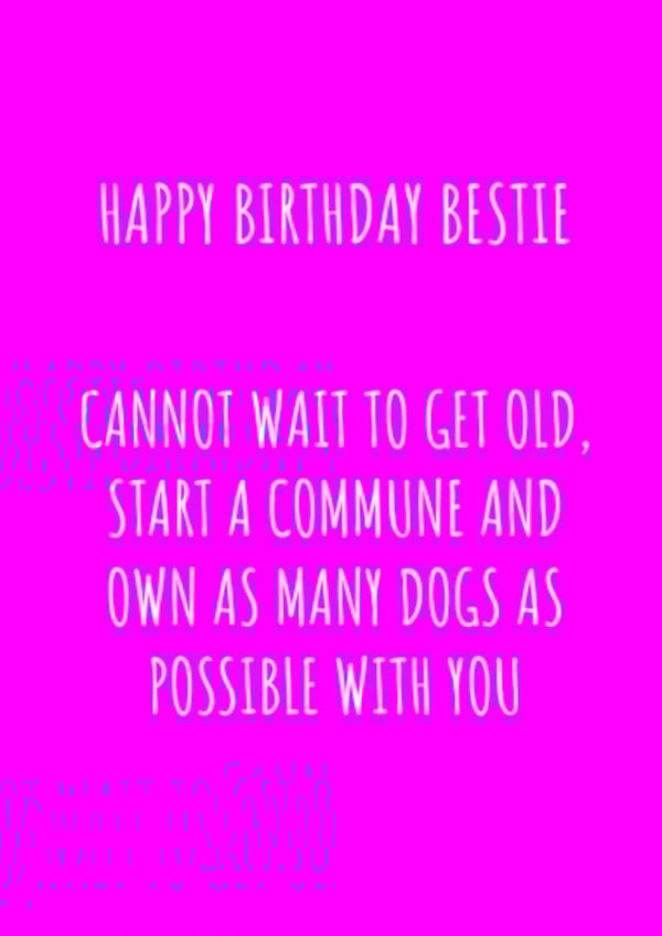 Best Friend Commune Birthday Card created by Jonesy Cards