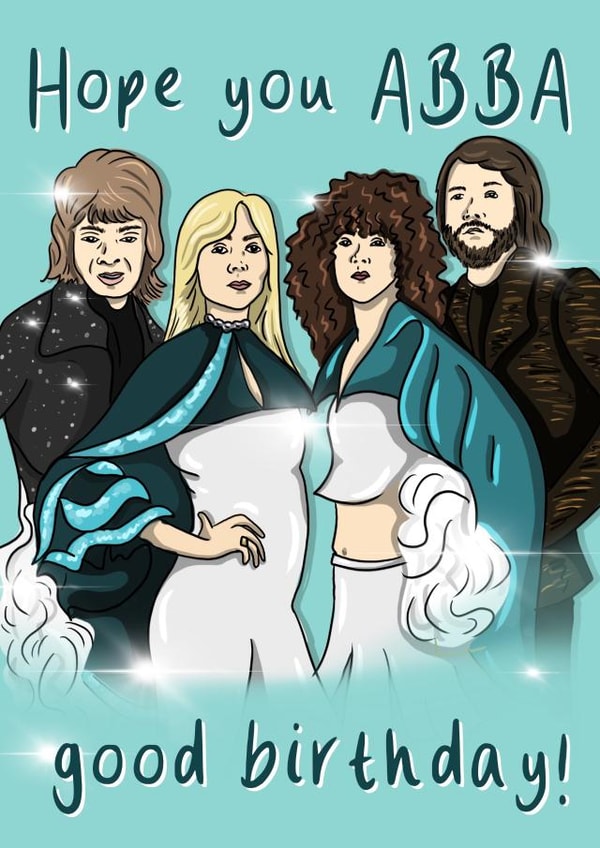 ABBA Birthday Card created by Katie Glover Graphics