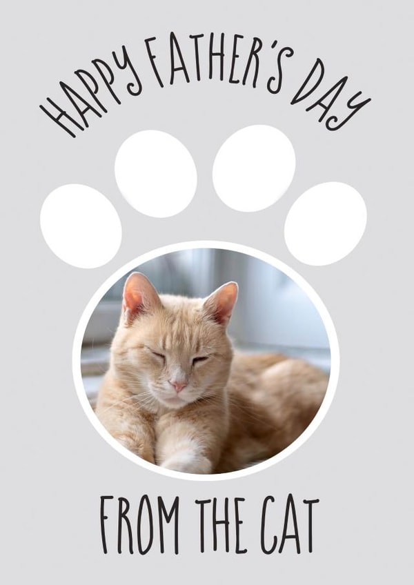 paw print pc Father's Day Personalised Photo Card 30799 created by Love Lila Photography