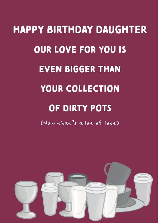 Funny Daughter Birthday Card created by Urban Collie