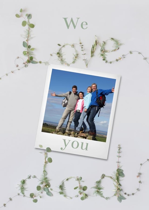 Cute Personalised Polaroid Fathers Day Card / Photo Card - For Dad - We Love You Dad created by Love Lila Photography