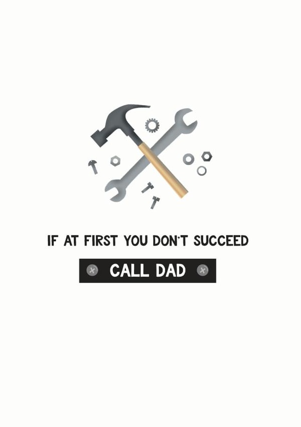 If at first you don't succeed fathers day card created by Cloud 9 Design