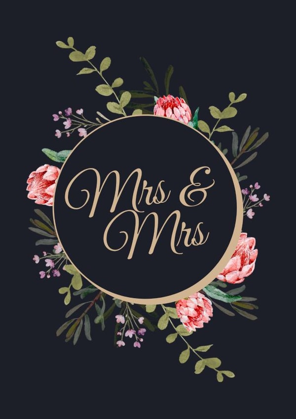 Mrs & Mrs Wedding Card created by Beth