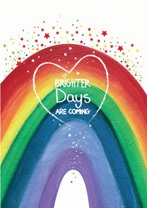 Brighter Days Are Coming Rainbow Card created by Nicky Luck